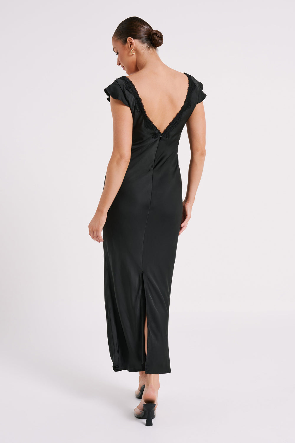 Chelsea Cap Sleeve Maxi Dress - Black