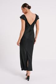 Chelsea Cap Sleeve Maxi Dress - Black