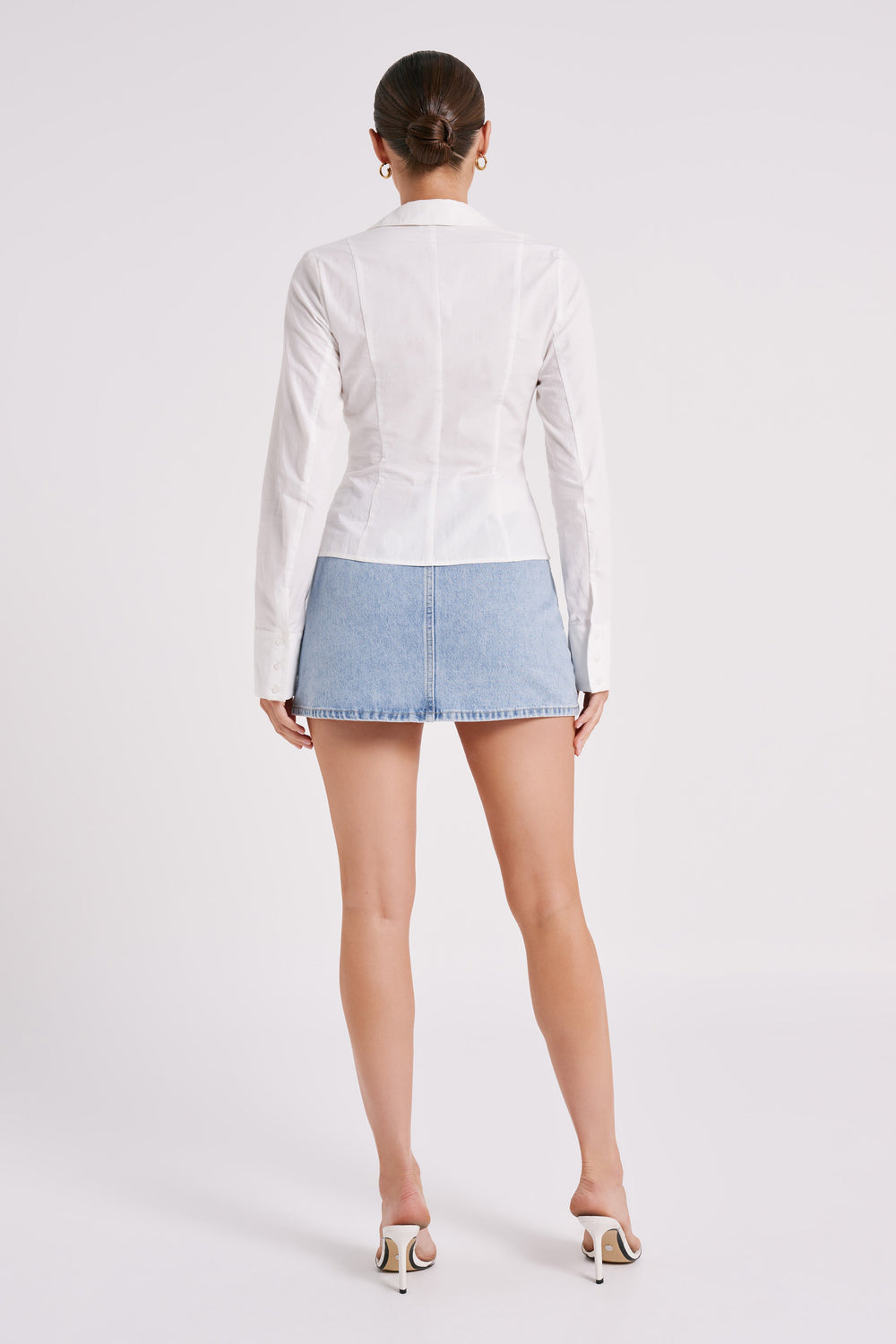 Julienne Denim Mini Skirt - Mid Blue