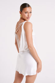 Yvette Off Shoulder Mini Dress - White