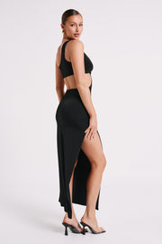 Solana One Shoulder Maxi Dress - Black