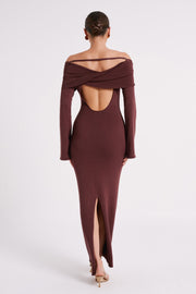 Kenny Long Sleeve Knit Dress - Chocolate