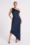 Yvette Slip Maxi Dress With Asymmetrical Hem - Cornflower Blue