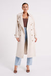 Channing Trench Coat With Belt - Black