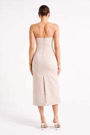 Sable Textured Midi Dress - Natural