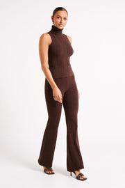 Angelina Knit Pants - Chocolate