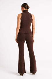 Angelina Knit Pants - Chocolate