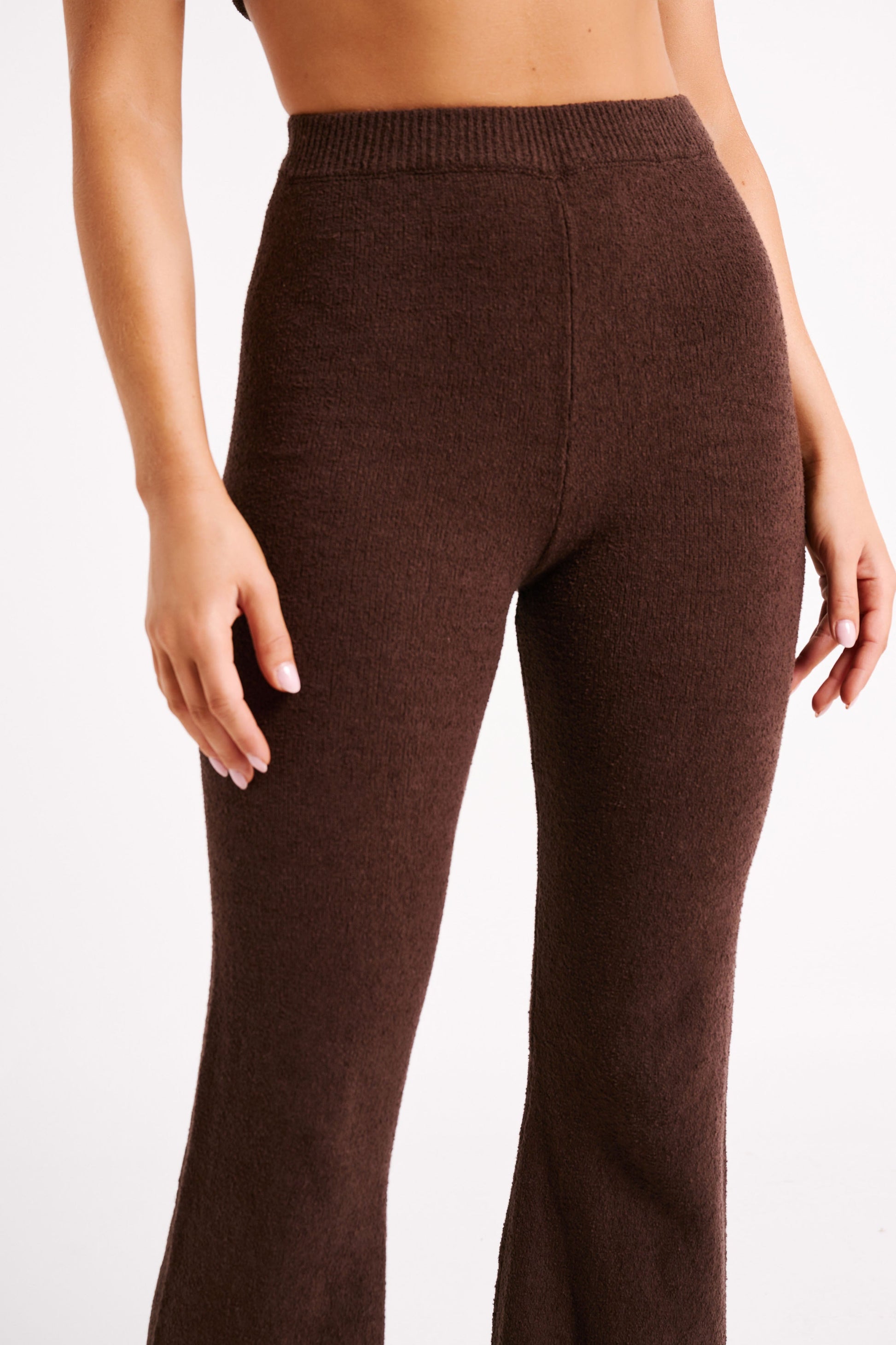 Angelina Knit Pants - Chocolate #2