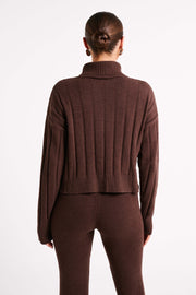 Cupid Long Sleeve Turtle Neck - Chocolate