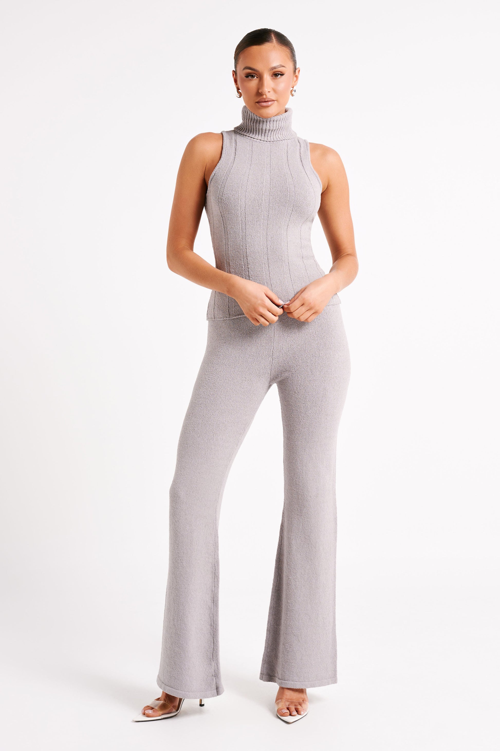 Angelina Knit Pants - Grey Marle #6