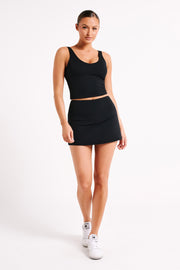 Terra Mini Skirt With Shorts - Black