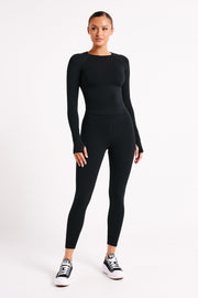 Venus Long Sleeve Top - Black