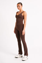 Nadine Yoga Top - Dark Chocolate