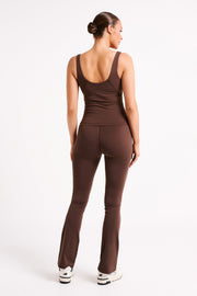 Nadine Yoga Top - Dark Chocolate