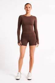 Venus Long Sleeve Top - Dark Chocolate