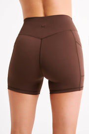 Martina Bike Shorts With Pocket - Dark Chocolate