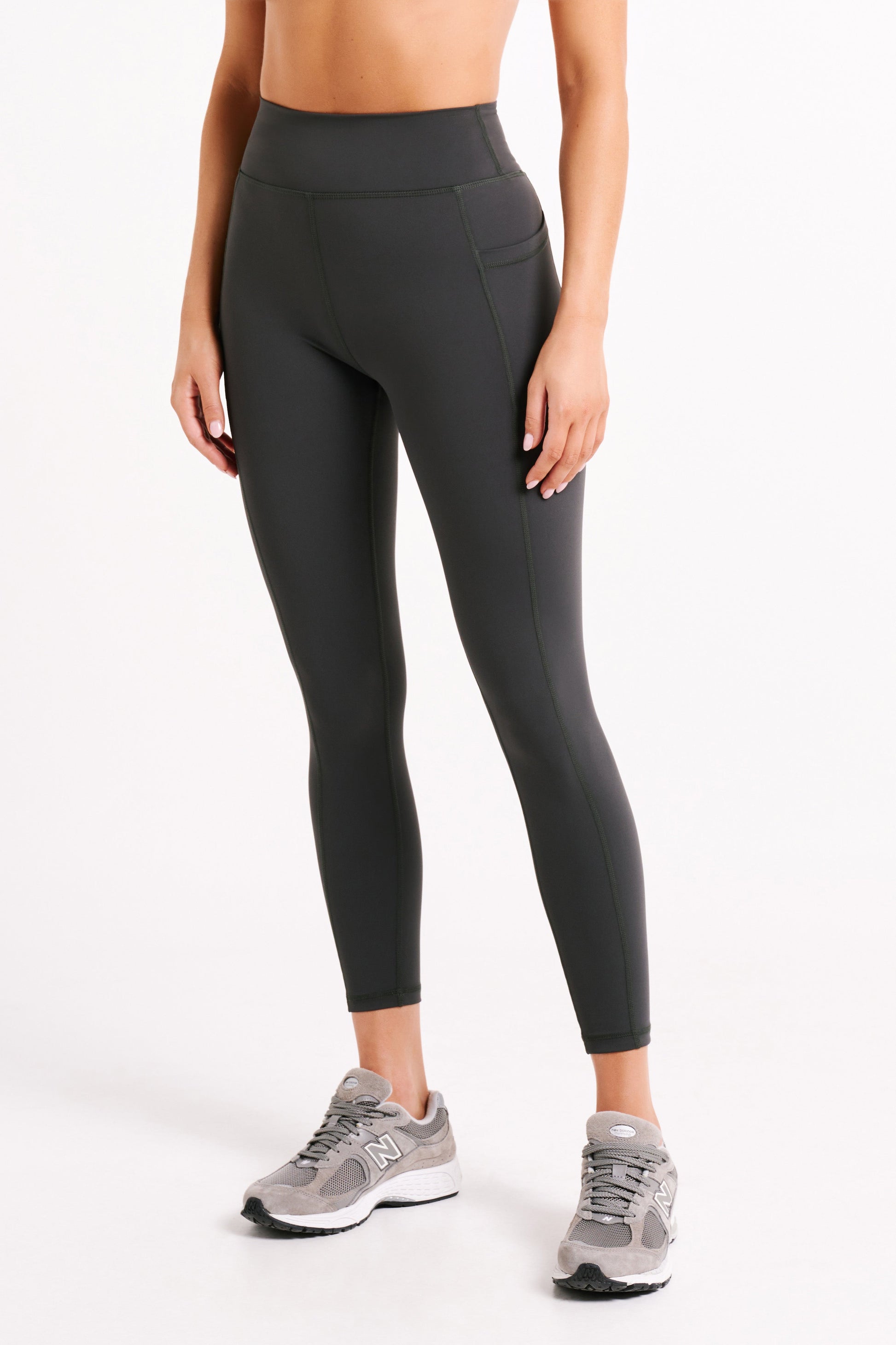 Briar V Back Leggings With Pockets - Charcoal #9
