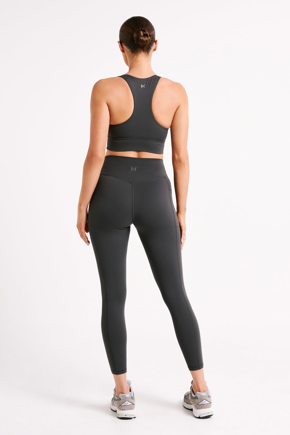 Thea Racerback Crop Top - Charcoal