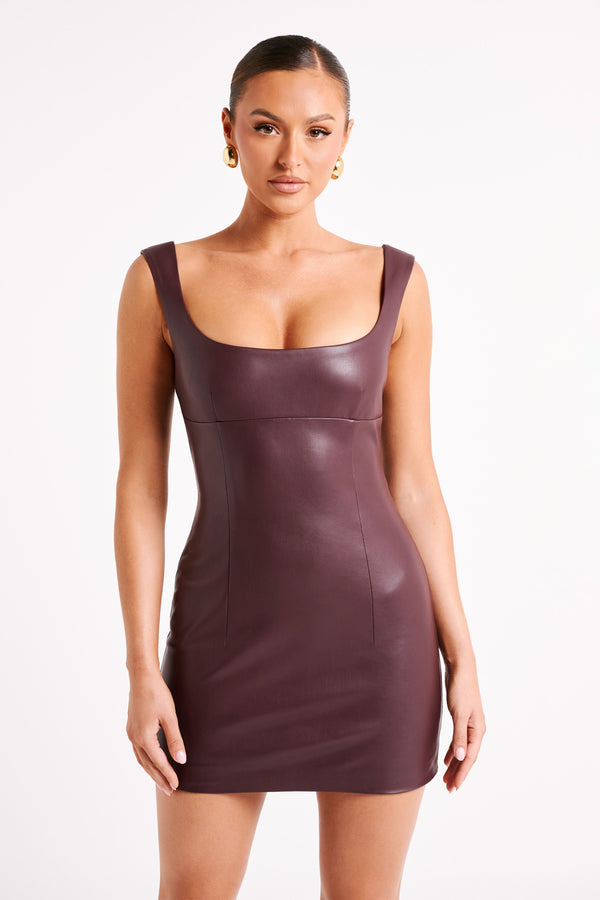 Meshki leather best sale dress
