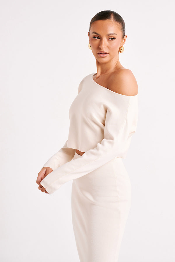 Avani Oversized One Shoulder Jumper - Ivory