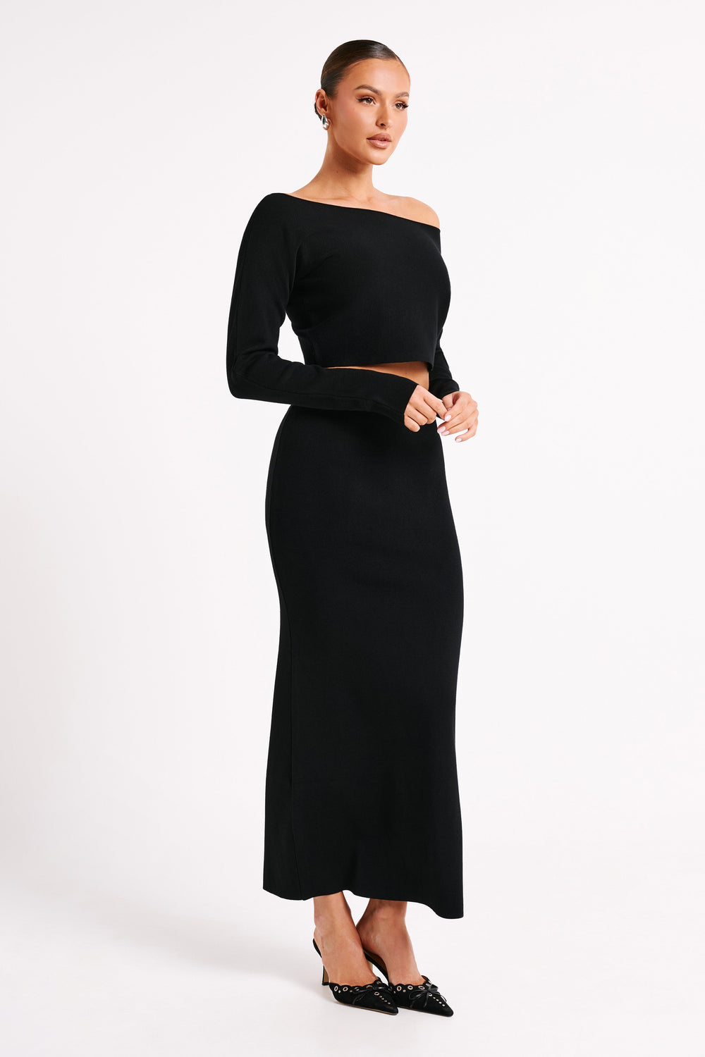 Avani Oversized One Shoulder Jumper - Black