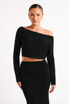 Avani Oversized One Shoulder Jumper - Black