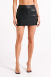 Kristen Faux Leather Mini Skirt - Dark Chocolate