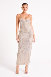 Tierra Sequin Maxi Dress - Silver