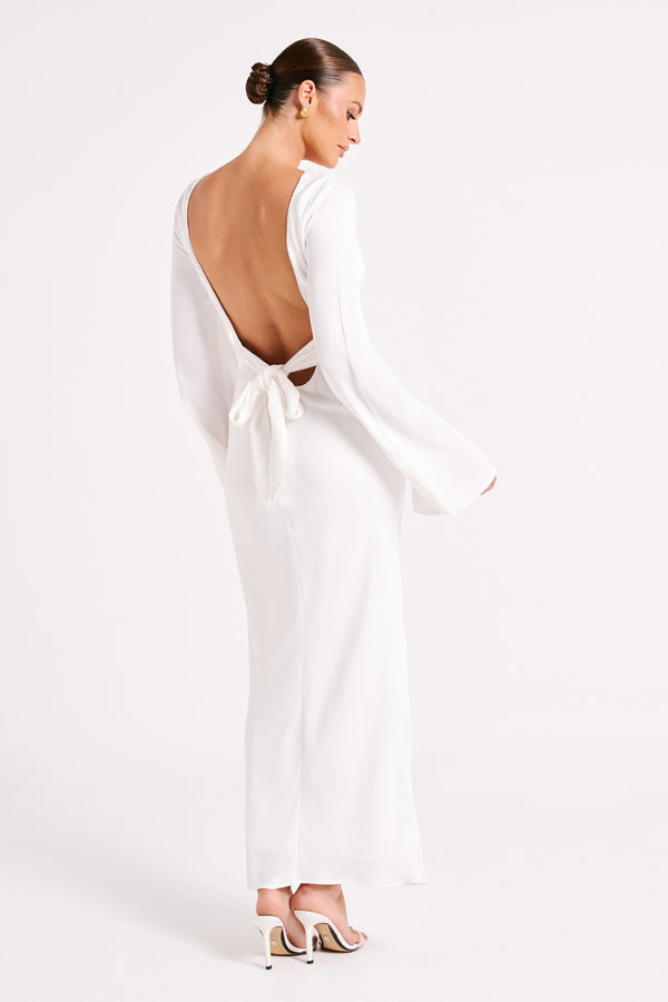 Fernanda Long Sleeve Maxi Dress - White