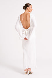Fernanda Long Sleeve Maxi Dress - White