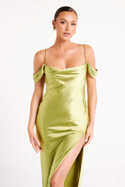 Mariposa Off Shoulder Maxi Dress - Parakeet Green