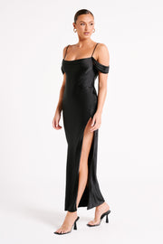 Mariposa Off Shoulder Maxi Dress - Black