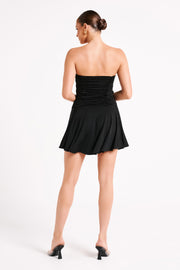 Pedra Strapless Mini Dress - Black