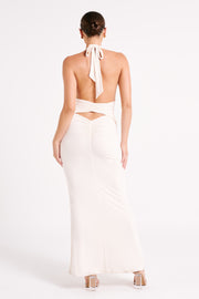 Jovanna Slinky Halter Maxi Dress - Sand