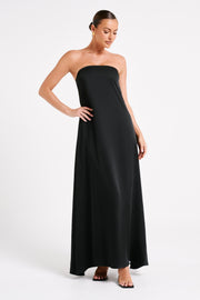 Luisa Strapless Maxi Dress - Black