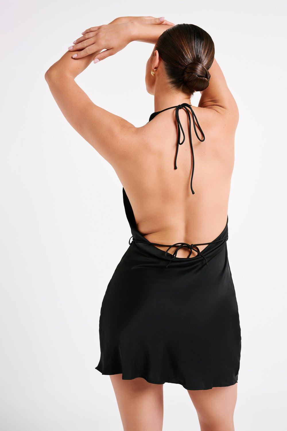Lorena Halter Mini Dress - Black
