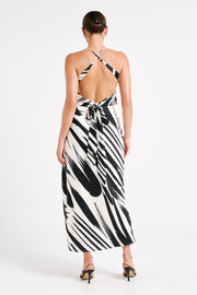 Felicia Printed Halter Top - Abstract Print