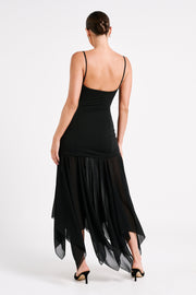 Minka Chiffon Maxi Dress - Black