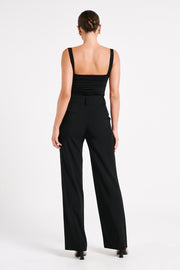 Lisa High Waist Suiting Trousers - Black