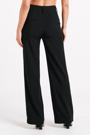 Lisa High Waist Suiting Trousers - Black