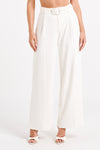 Tenley Wide Leg Suiting Pants - Ice Grey
