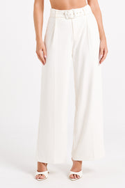 Tenley Wide Leg Suiting Pants - Ivory