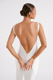 Indy Open Back Maxi Dress - White