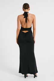 Jovanna Slinky Halter Maxi Dress - Black