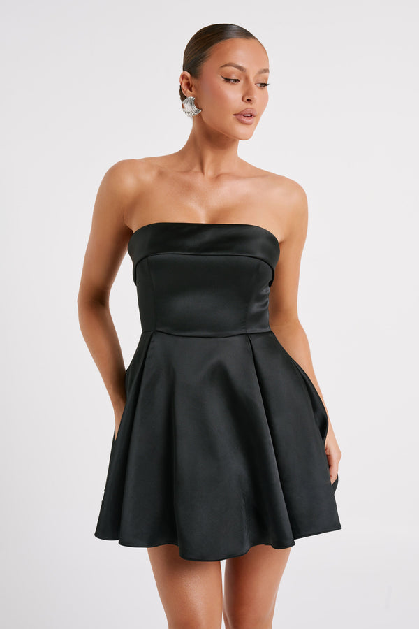 Eileen Mini Dress - Black - MESHKI