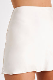 Hartley Satin Mini Skirt - Ivory