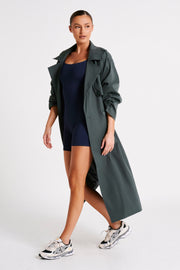 Andreas Oversized Trench Coat - Charcoal