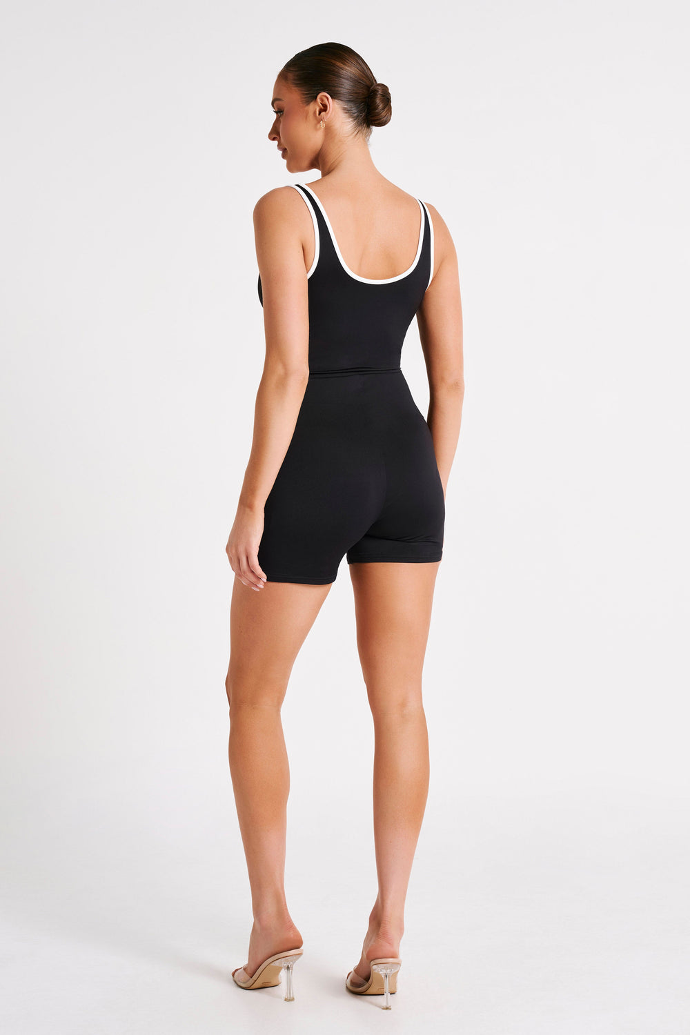 Keke Binding Recycled Nylon Playsuit - Black
