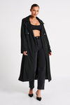 Andreas Oversized Trench Coat - Charcoal