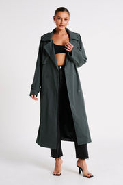 Andreas Oversized Trench Coat - Charcoal